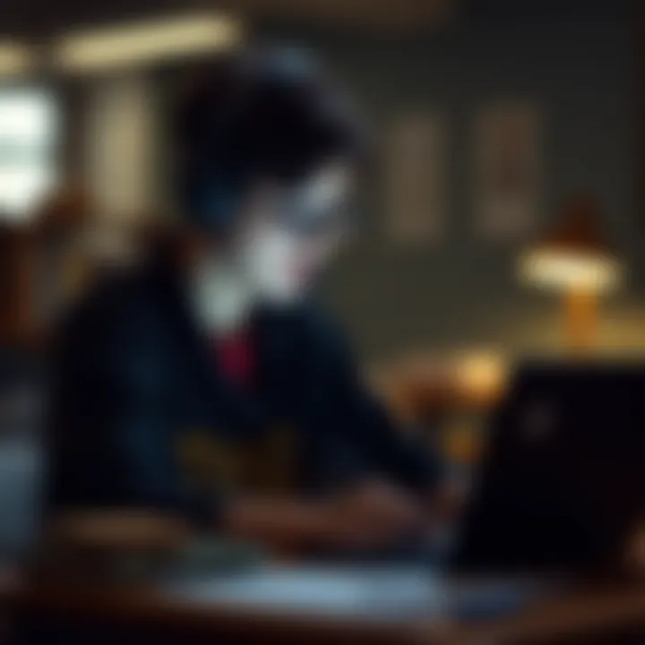 Navigating Dissertation Challenges Graduate student working on dissertation writing