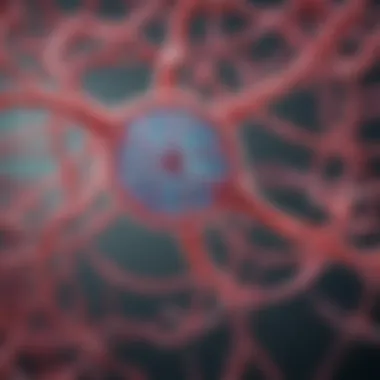 Advancements in Oncology Research An abstract depiction of ongoing research efforts in the field of oncology that targets the intersections of pancreatic and lung cancer.