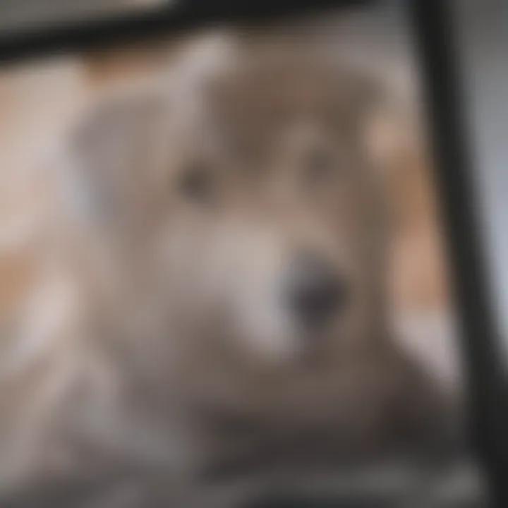 Veterinarian administering treatment to a dog