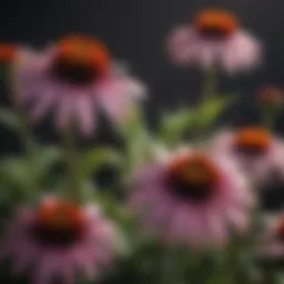 A vibrant display of echinacea flowers known for boosting immune health