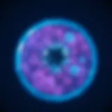 Illustration of radiotherapy targeting cancer cells