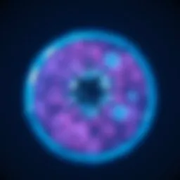 Illustration of radiotherapy targeting cancer cells