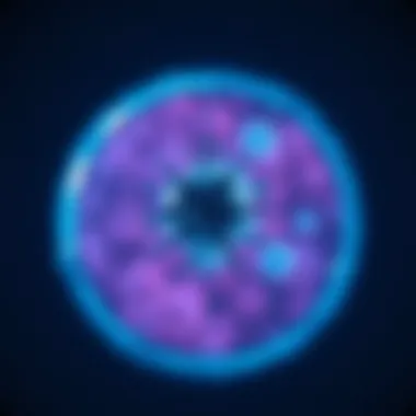 Illustration of radiotherapy targeting cancer cells