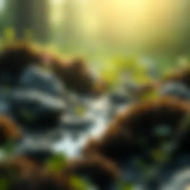 Ecological Impact of Skatole Illustration depicting the ecological impact of skatole in the environment