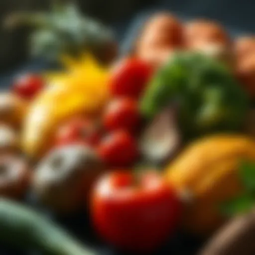 An assortment of high thermic foods showcasing their vibrant colors and textures.