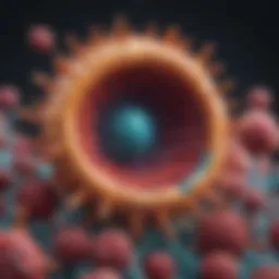 Visual representation of Hepatitis C virus structure.