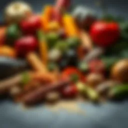 A vibrant array of superfoods displayed artistically