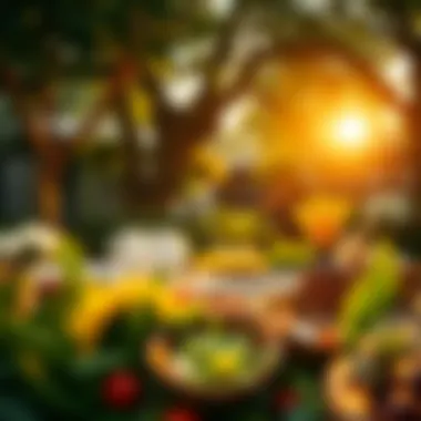 A serene environment illustrating the positive effects of lifestyle on gut health