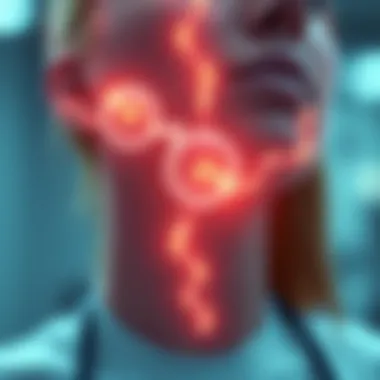 Visual representation of the connection between thyroid function and mental health