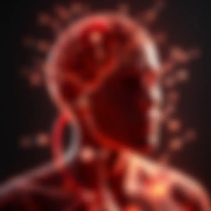 Conceptual visualization of stress impact on health