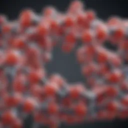 Molecular structure of pantothenic acid highlighting its biochemical significance.
