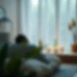 A tranquil setting depicting relaxation techniques for migraine relief