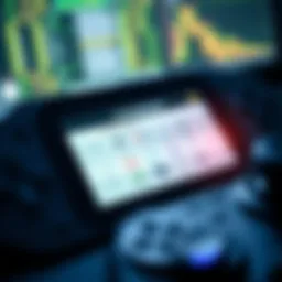 A close-up of a gaming console with a diagnostic chart highlighting gaming disorder.
