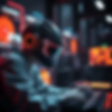 Innovative Technologies in Gaming Disorder Management A futuristic approach showcasing innovative technology aiding in gaming disorder treatments.