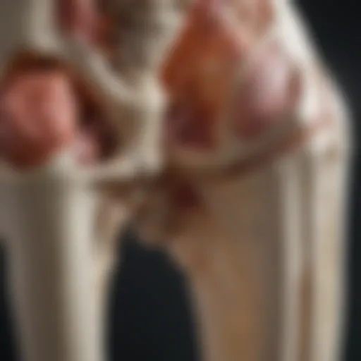 Illustration of healthy bones and osteoporosis