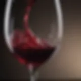 A close-up view of a wine glass filled with aromatic wine showcasing its rich color and clarity