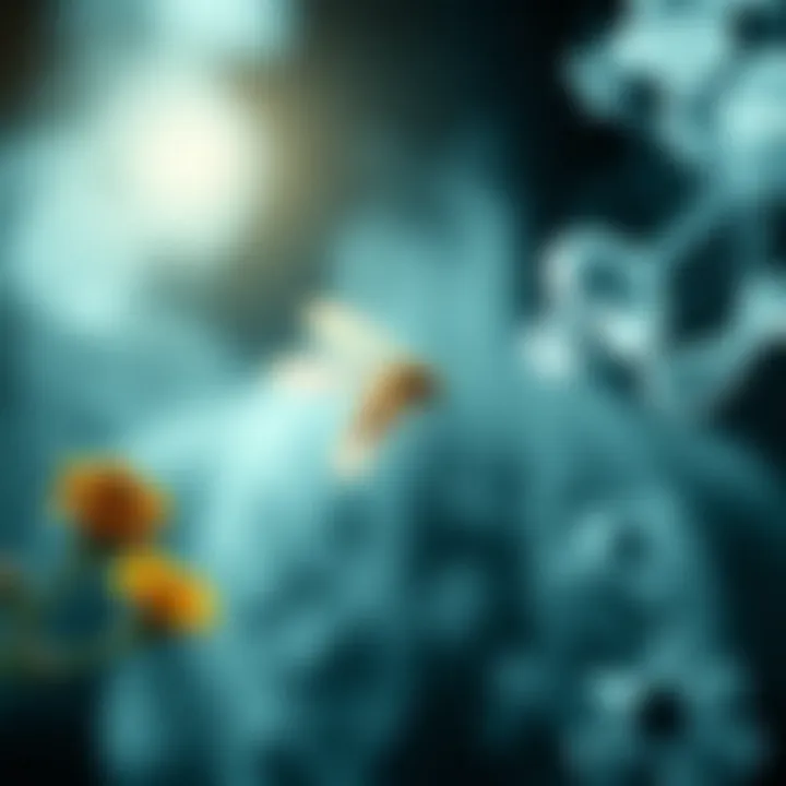 Visual representation of common asthma triggers such as pollen and smoke