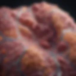 Detailed diagram of cavitary small cell lung cancer pathology