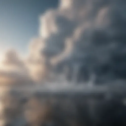 Illustration of moisture in the atmosphere contributing to cloud formation