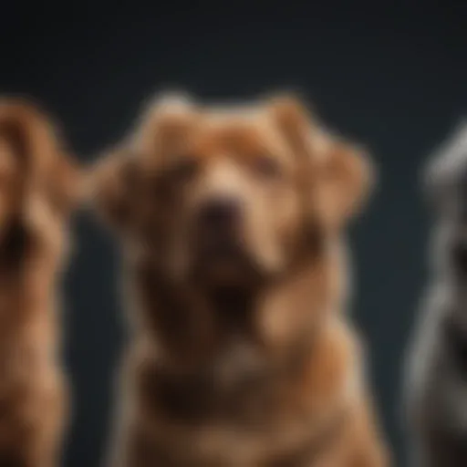 Genetic markers illustrating coat color variations in dogs