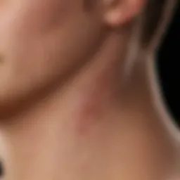 Illustration depicting keloid scar formation on skin