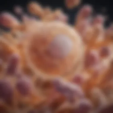 Listeria monocytogenes Bacteria Illustration of Listeria monocytogenes bacteria under a microscope