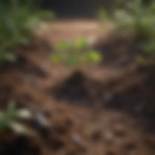 Visual representation of nitrogen cycle in soil