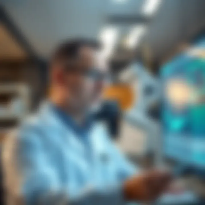 Research in Cancer Treatment Strategies Researcher analyzing data related to cancer treatment strategies