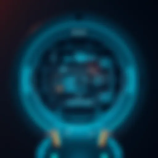 Cutaway of a PET scan device showcasing its components