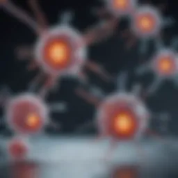 Illustration of primary antibodies binding to target antigens in ELISA