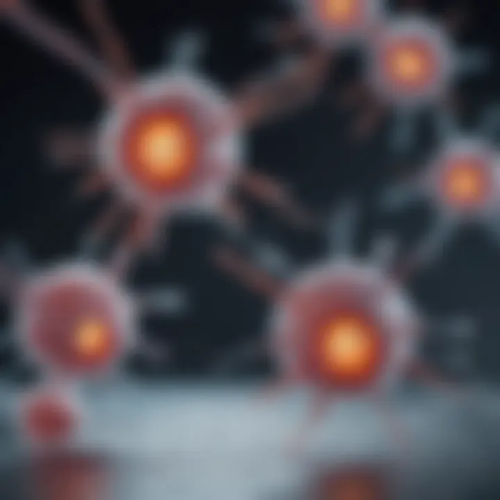 Illustration of primary antibodies binding to target antigens in ELISA