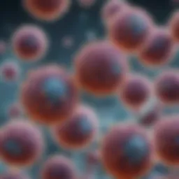 Microscopic view of prostate cancer cells