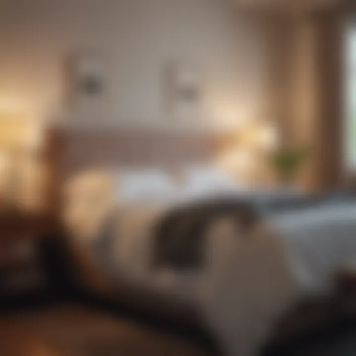 A serene bedroom environment emphasizing sleep quality