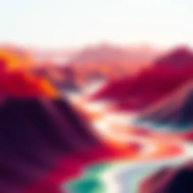 An abstract representation of fluctuating emotions, using vibrant colors and dynamic shapes.