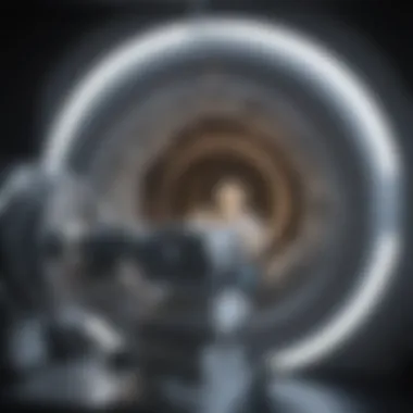 Clinical environment of an MRI machine MRI machine in a clinical setting