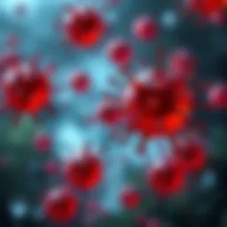 Illustration of immune cells responding to inflammation