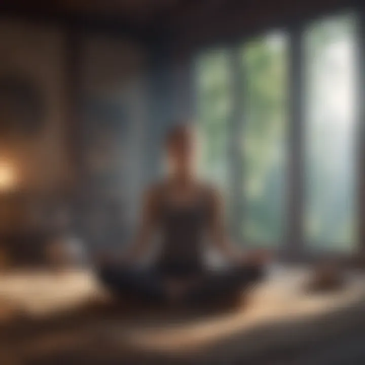 Concept art showcasing mindfulness meditation