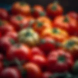 Vibrant tomatoes showcasing diverse colors and sizes highlighting their nutritional richness.