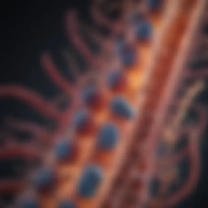 Graph showing bacterial strains and their effects on the colon