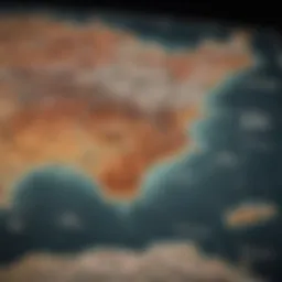Map highlighting the spread of the Spanish Flu
